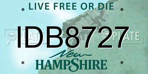 IDB8727 New Hampshire License Plate