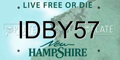 IDBY57 New Hampshire License Plate