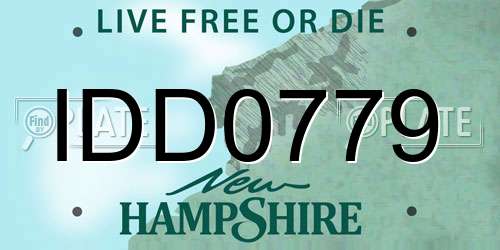 IDD0779 New Hampshire License Plate