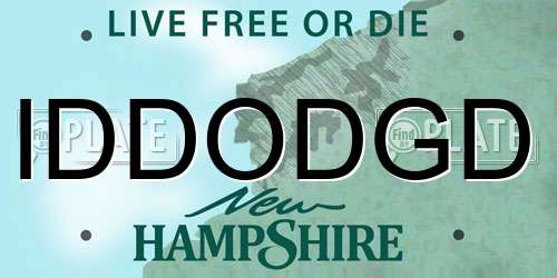 IDDODGD New Hampshire License Plate