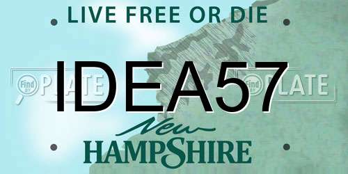 IDEA57 New Hampshire License Plate
