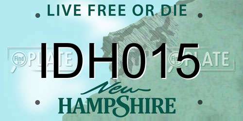IDH015 New Hampshire License Plate