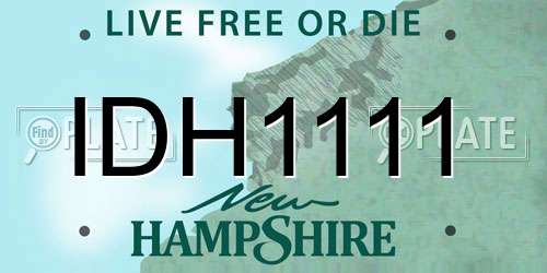 IDH1111 New Hampshire License Plate