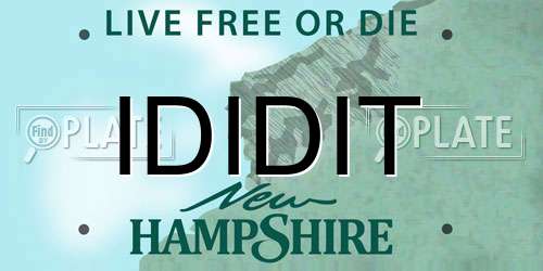 IDIDIT New Hampshire License Plate