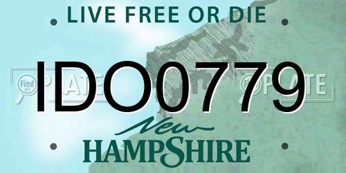 IDO0779 New Hampshire License Plate