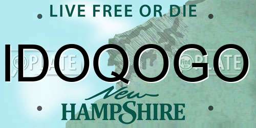 IDOQOGO New Hampshire License Plate