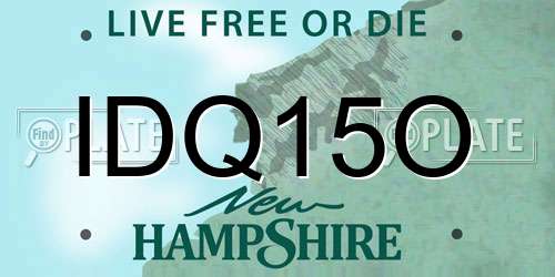 IDQ15O New Hampshire License Plate