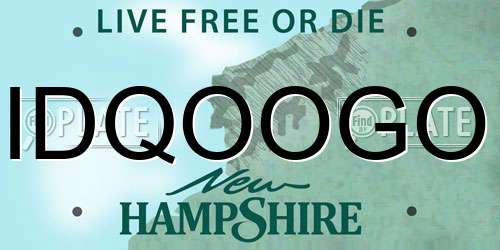 IDQOOGO New Hampshire License Plate