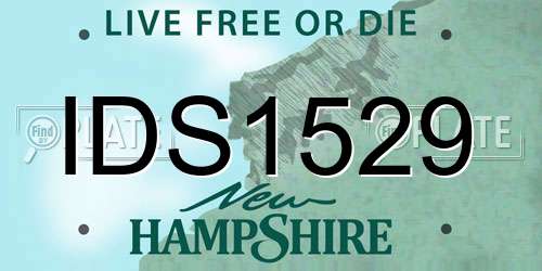 IDS1529 New Hampshire License Plate