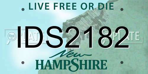 IDS2182 New Hampshire License Plate