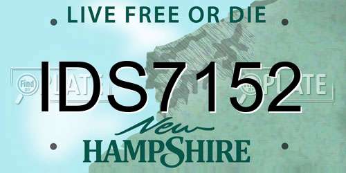 IDS7152 New Hampshire License Plate