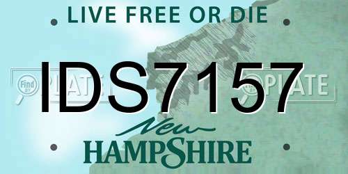 IDS7157 New Hampshire License Plate