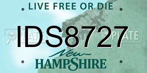 IDS8727 New Hampshire License Plate