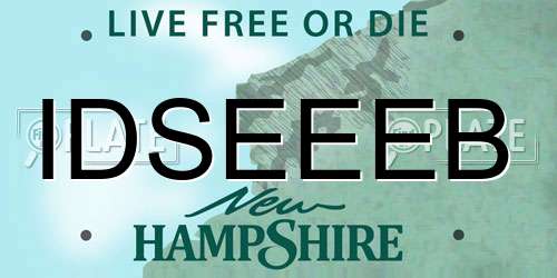 IDSEEEB New Hampshire License Plate