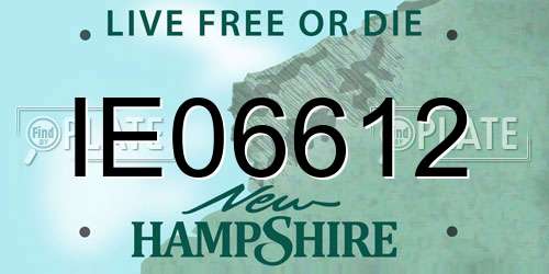 IE06612 New Hampshire License Plate