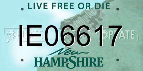 IE06617 New Hampshire License Plate