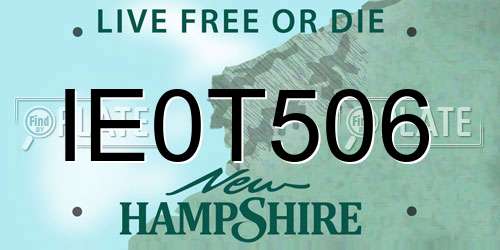 IE0T506 New Hampshire License Plate
