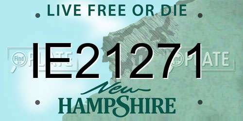 IE21271 New Hampshire License Plate