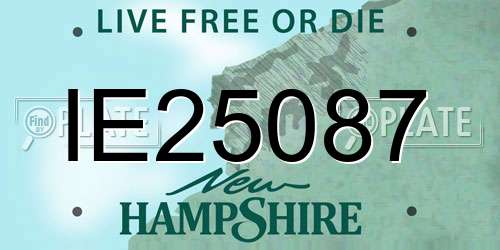 IE25087 New Hampshire License Plate