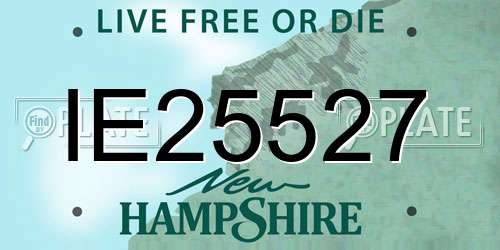 IE25527 New Hampshire License Plate