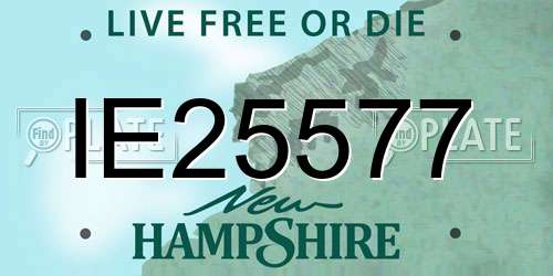 IE25577 New Hampshire License Plate