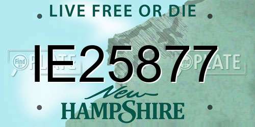 IE25877 New Hampshire License Plate