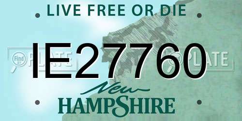 IE27760 New Hampshire License Plate