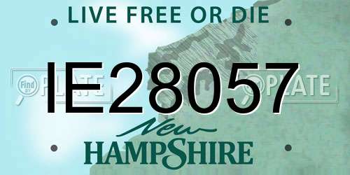 IE28057 New Hampshire License Plate