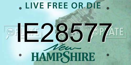 IE28577 New Hampshire License Plate