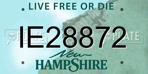 IE28872 New Hampshire License Plate