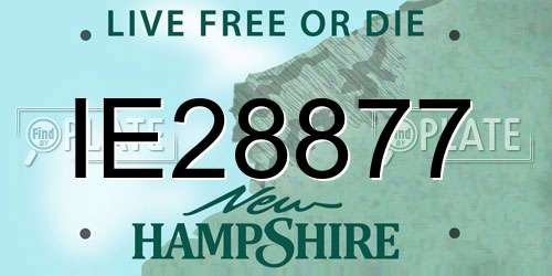 IE28877 New Hampshire License Plate