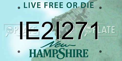 IE2I271 New Hampshire License Plate