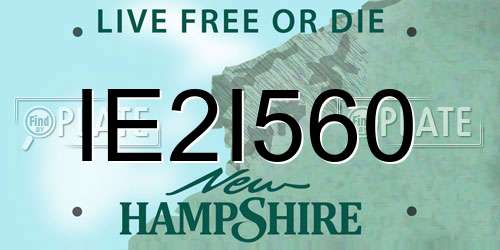 IE2I560 New Hampshire License Plate