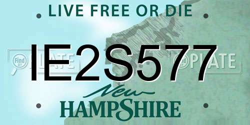 IE2S577 New Hampshire License Plate