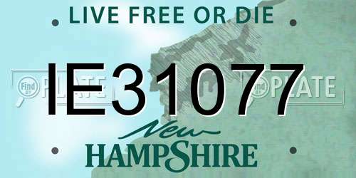 IE31077 New Hampshire License Plate