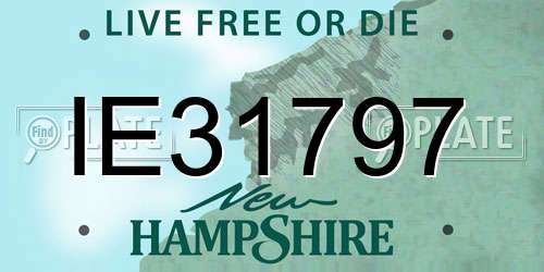 IE31797 New Hampshire License Plate