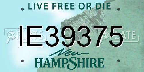 IE39375 New Hampshire License Plate