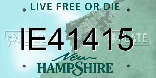 IE41415 New Hampshire License Plate
