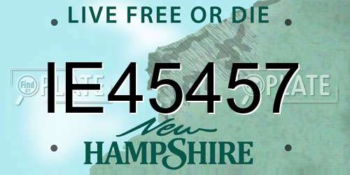 IE45457 New Hampshire License Plate