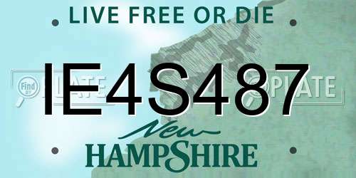 IE4S487 New Hampshire License Plate