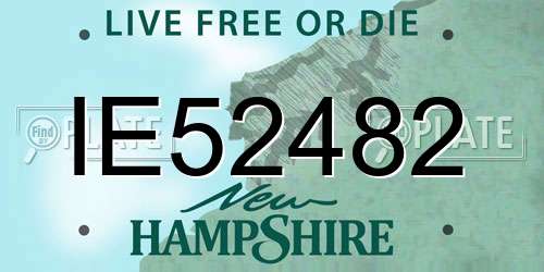 IE52482 New Hampshire License Plate