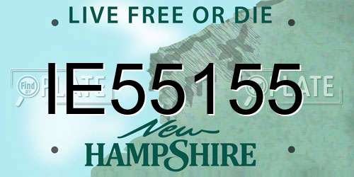 IE55155 New Hampshire License Plate