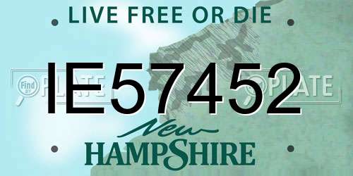 IE57452 New Hampshire License Plate