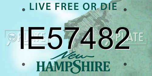 IE57482 New Hampshire License Plate
