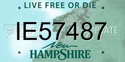 IE57487 New Hampshire License Plate