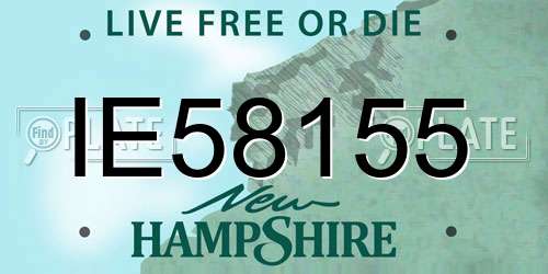 IE58155 New Hampshire License Plate