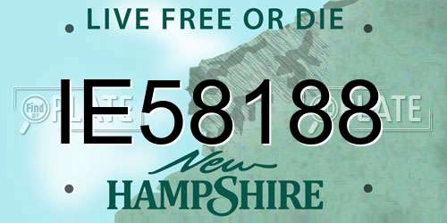 IE58188 New Hampshire License Plate