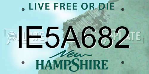 IE5A682 New Hampshire License Plate