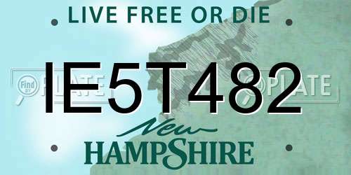 IE5T482 New Hampshire License Plate
