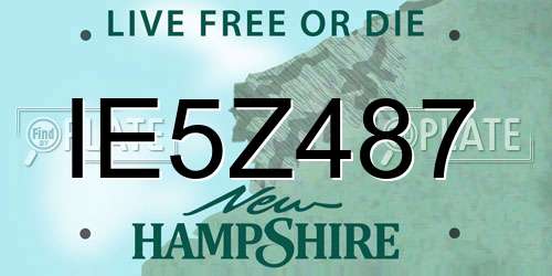 IE5Z487 New Hampshire License Plate